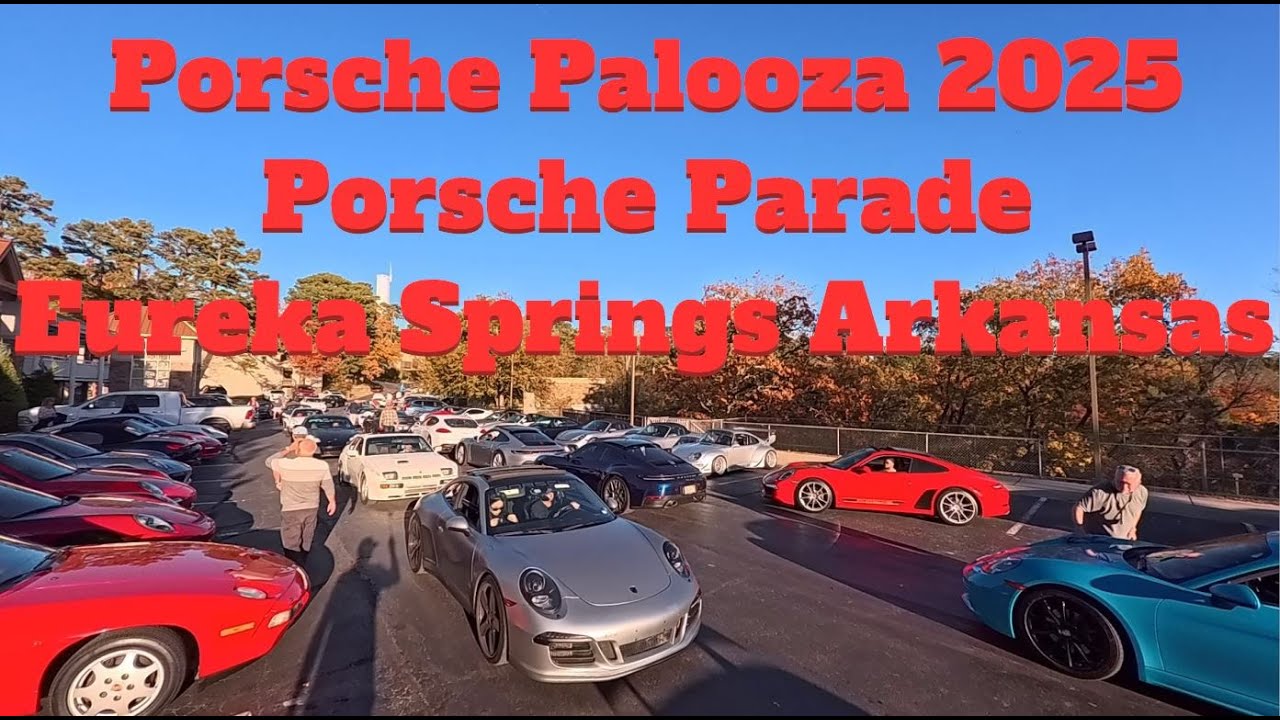 Парад Porsche Palooza 2025 в Эврика-Спрингс, Арканзас