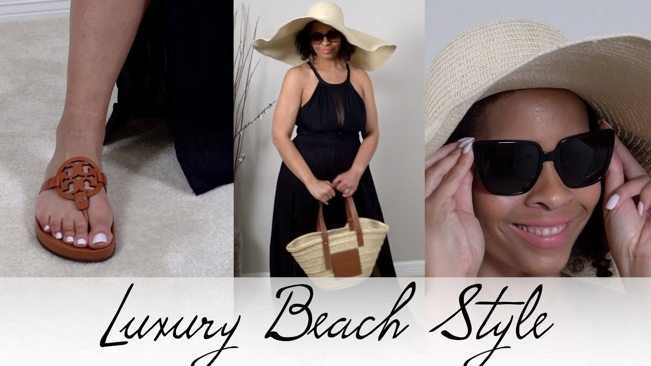 10 Tips for Luxury Style on Beach | Tory Burch Miller Cloud Sandals | Luxury Sunglasses