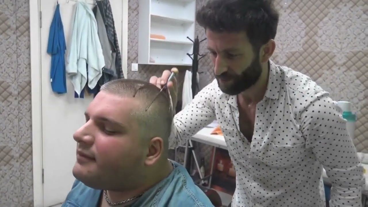 ASMR TURKISH BARBER THERAPY & CRACKING & head, back, arm, face, nose, palm, ear, neck, wire massage