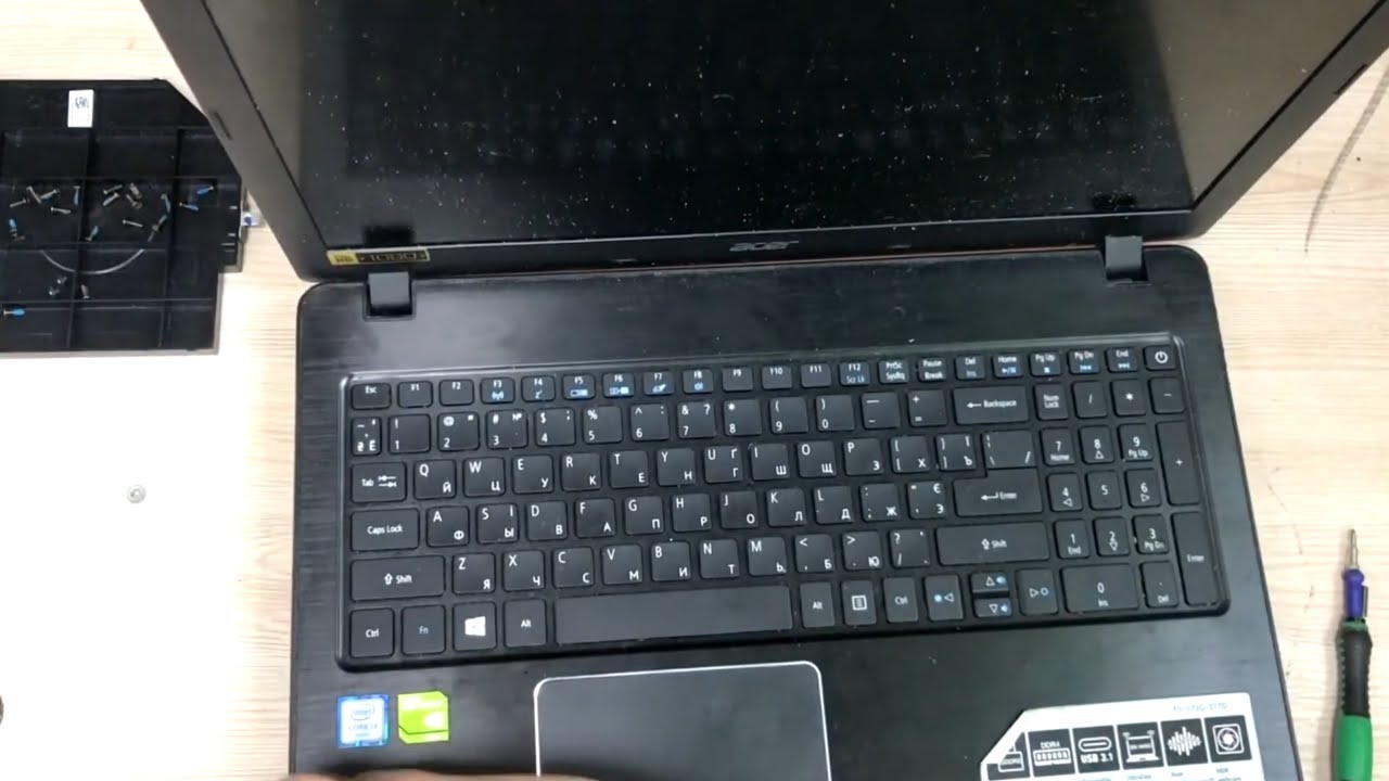 КАК РАЗОБРАТЬ НОУТБУК Acer Aspire F5-573\КАК ПОЧИСТИТЬ НОУТБУК Acer Aspire F5-573 ОТ ПЫЛИ