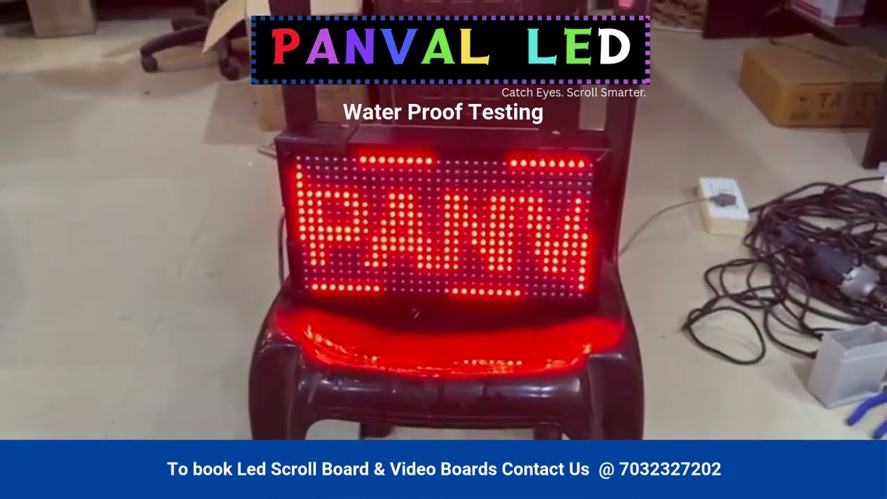 100% Waterproof LED Scrolling Board Test | Rain Proof LED Display 🔥