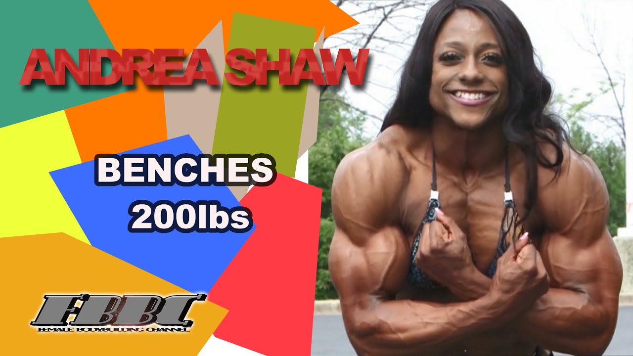 Woman Bodybuilder Andrea Shaw - benches 200lbs