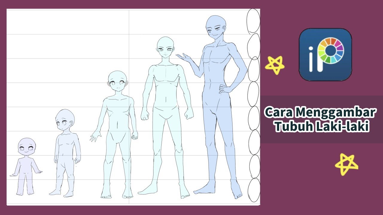 Tutorial Cara Menggambar Tubuh Pria/Laki-Laki/Cowok di Ibis Paint X