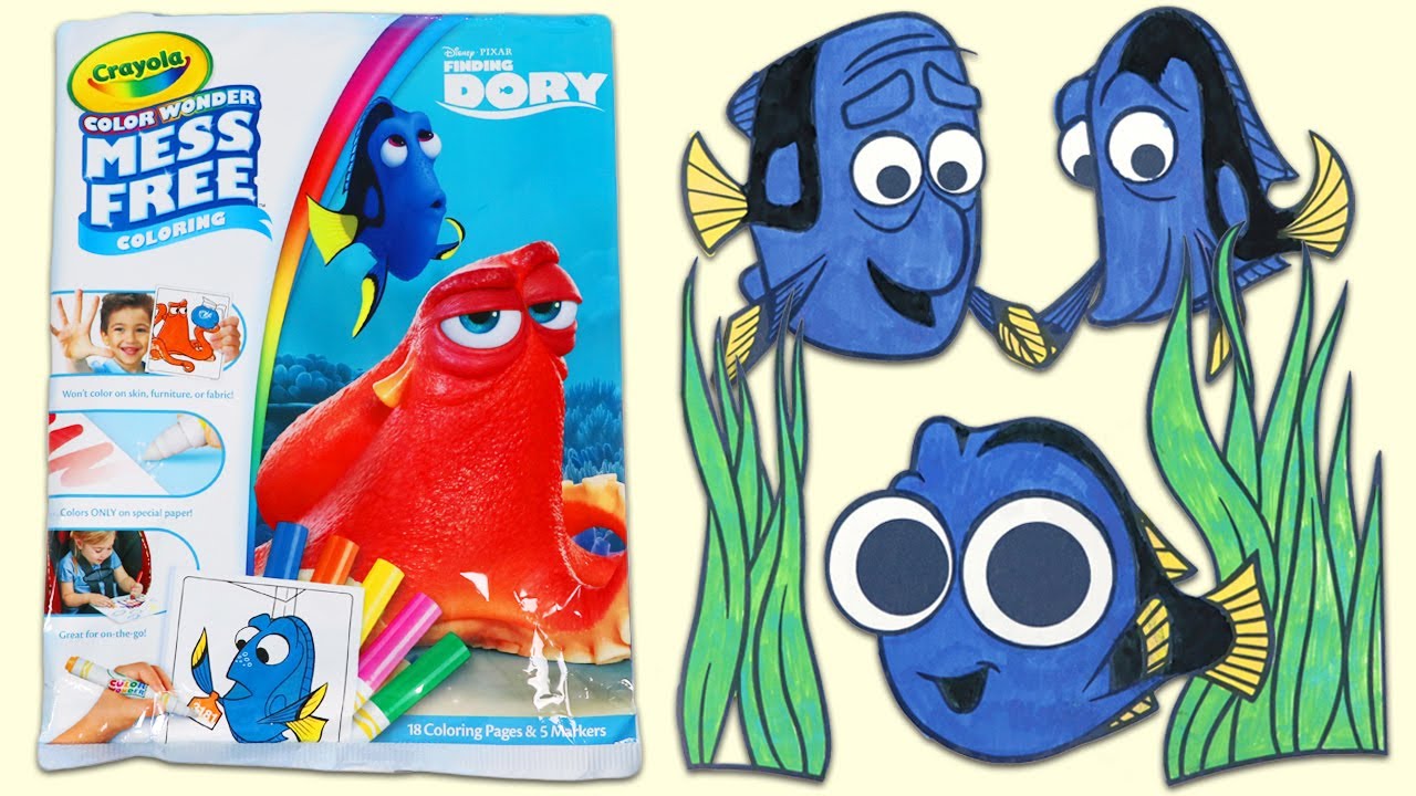 Disney Pixar Finding Dory Crayola Color Wonder Book!