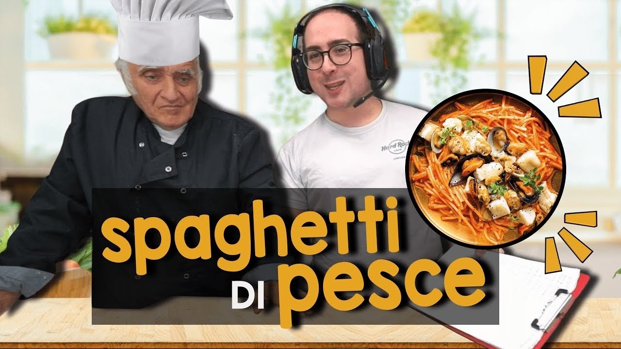 SPAGHETTI DI PESCE DI ENRICO CHEF   in cucina con MatteoHS