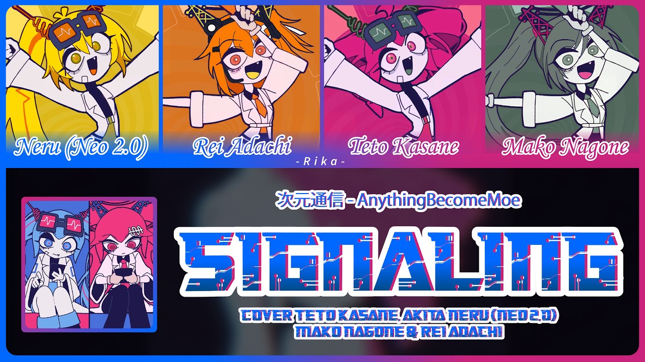 Sygnalizacja (次元通信) | Kasane Teto, Nagone Mako, Akita Neru NEO 2.0 i Adachi Rei| Okładka UTAU