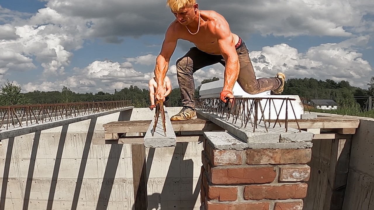 T-Beam Concrete Slab Installation | Step-by-Step House Construction Part 1