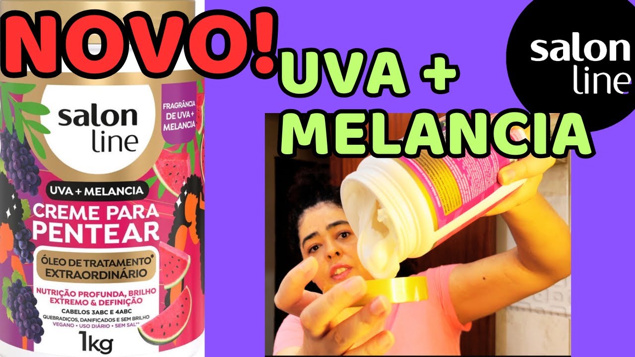 Testei o Creme de Pentear UVA + MELANCIA da Salon Line!