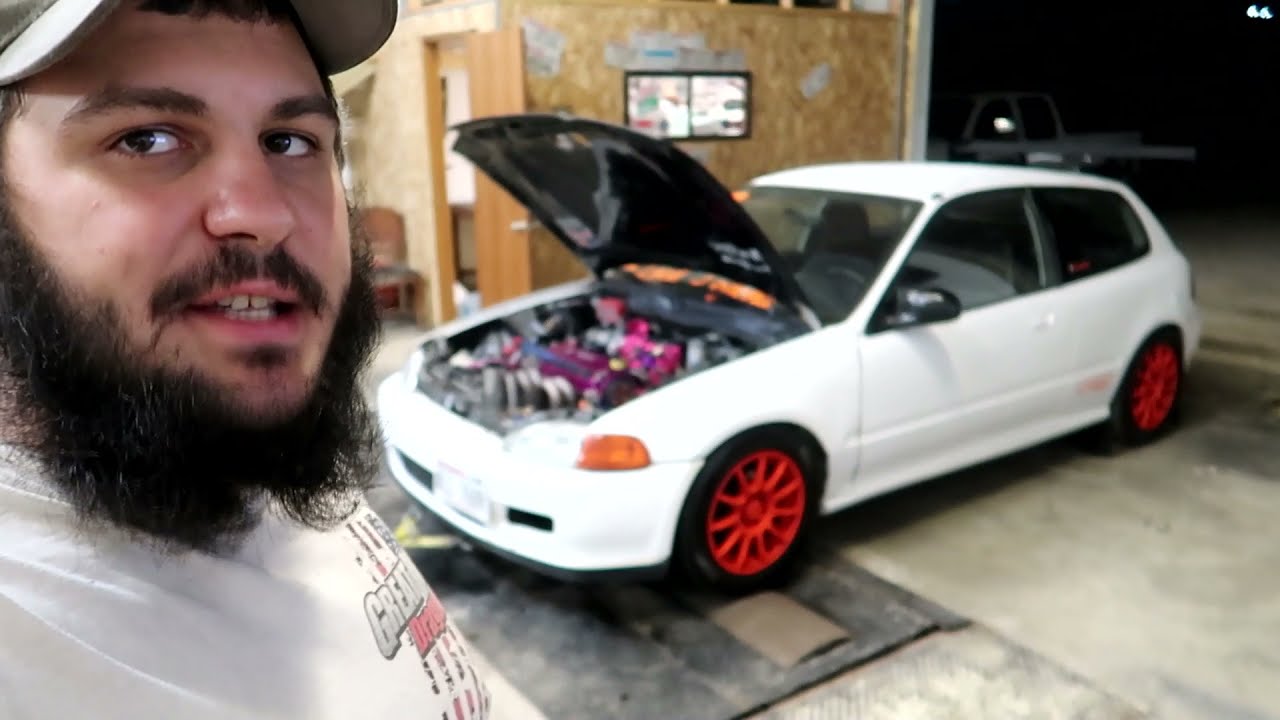 300+ л.с. D15 Turbo Single Cam Dyno Tune Hondata S300. Куча проблем с прогаром прокладки ГБЦ! Нап...