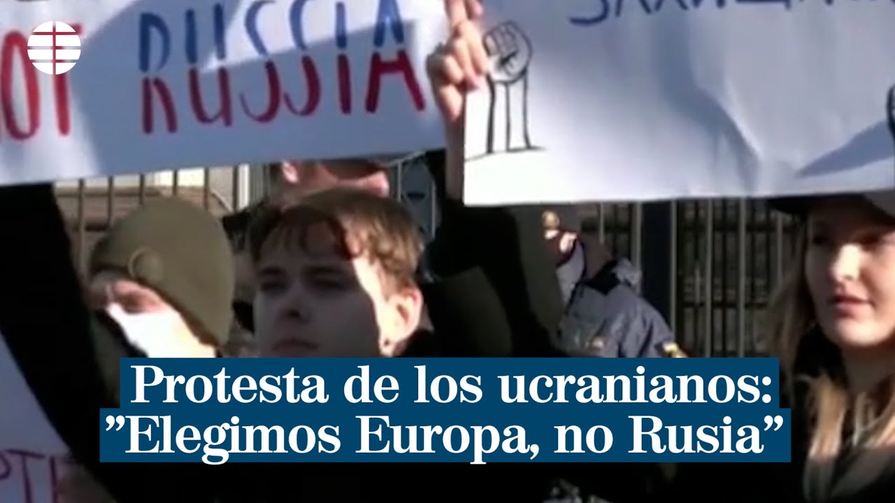 Protestas de Ucranianos frente a la Embajada Rusa: 