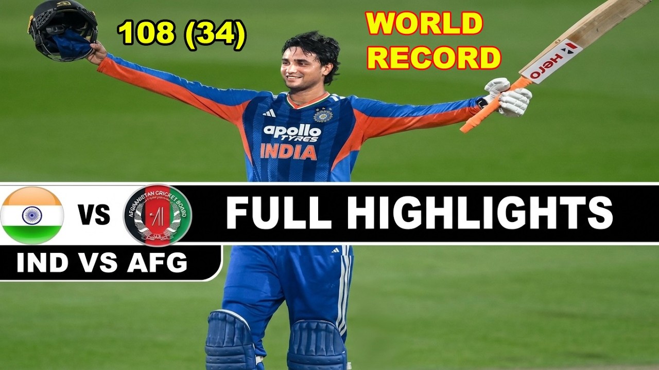 India vs Afghanistan 3rd T20I Highlights 2026 | IND vs AFG Highlights | India Win By 127 Runs