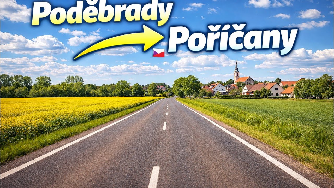 🚗 Poděbrady → Poříčany | Calm Drive | 4K | No Commentary