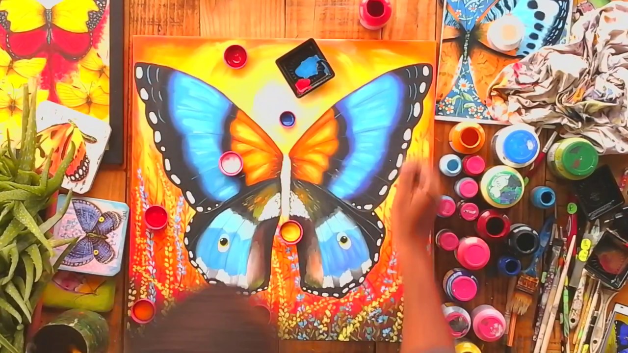 Como pintar uma borboleta