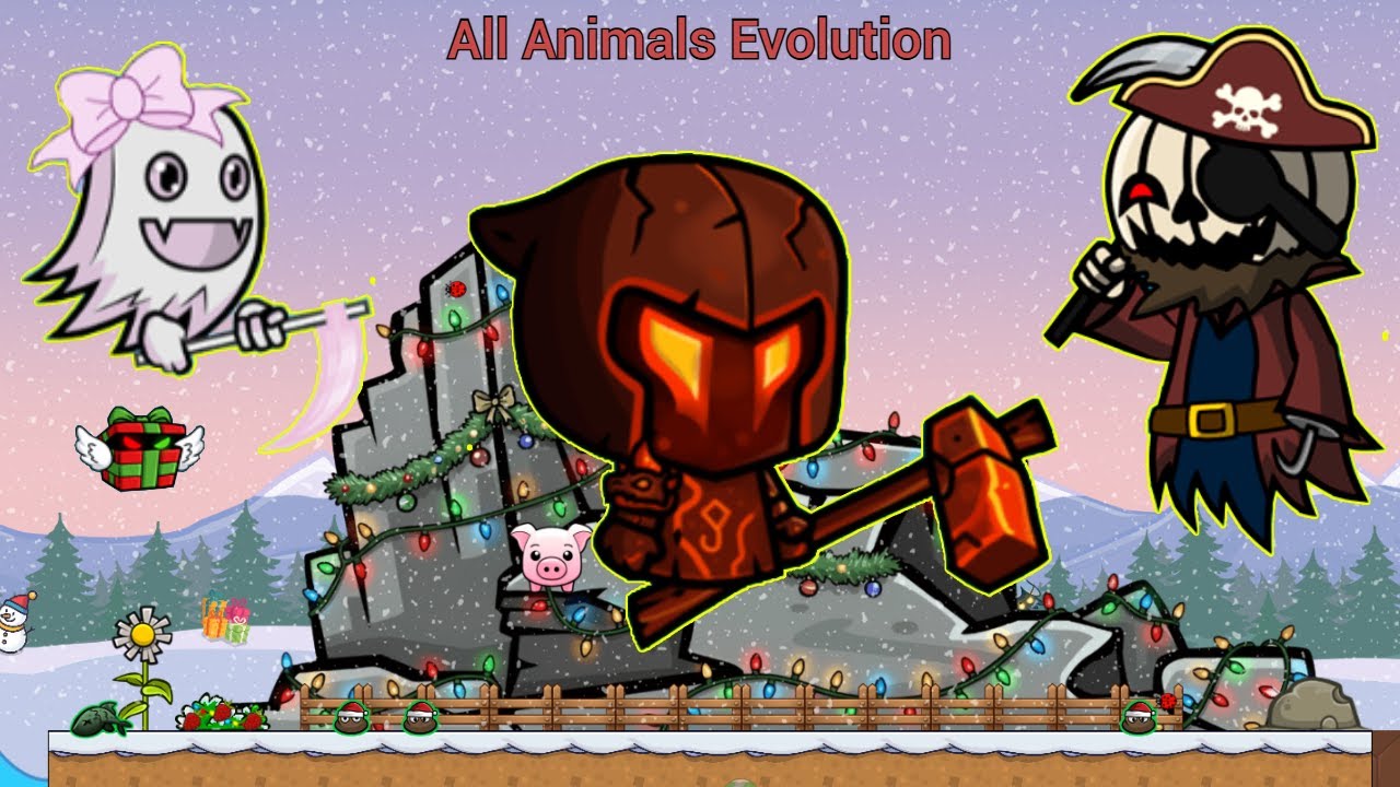 All Animals Evolution With Infernal Blacksmith Reaper Pirate Pumpkin And Cute Ghostly (EvoWorld.io)