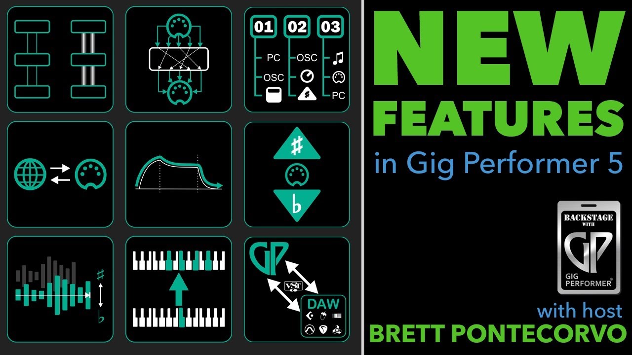 All of Gig Performer 5's New features Live on Backstage with Gig Performer