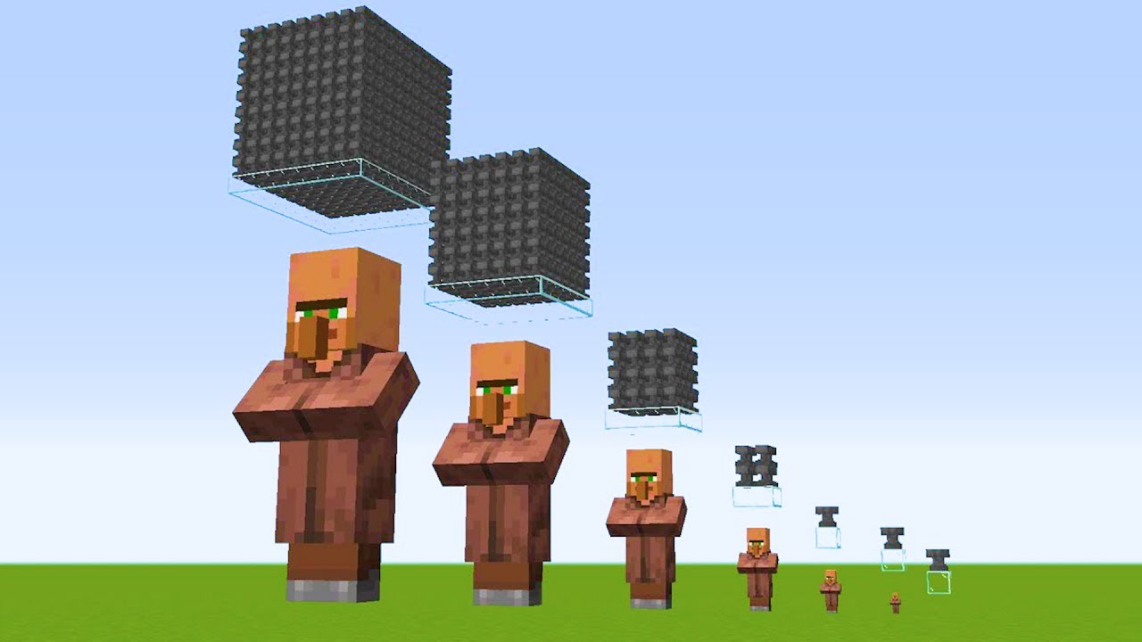 villager VS anvil - minecraft compilation