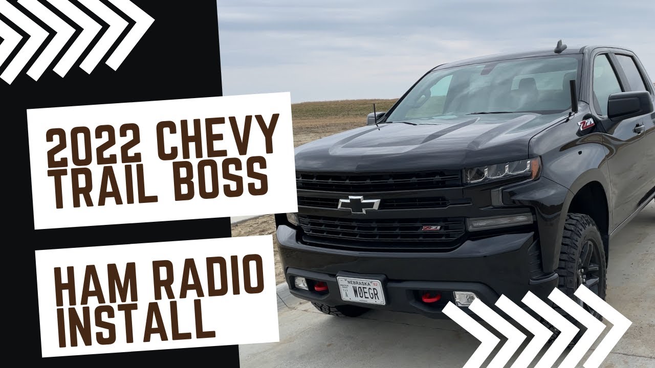 2022 Chevy Trail Boss Ham Radio Install - COMPACTenna mounting and Firewall Passthrough