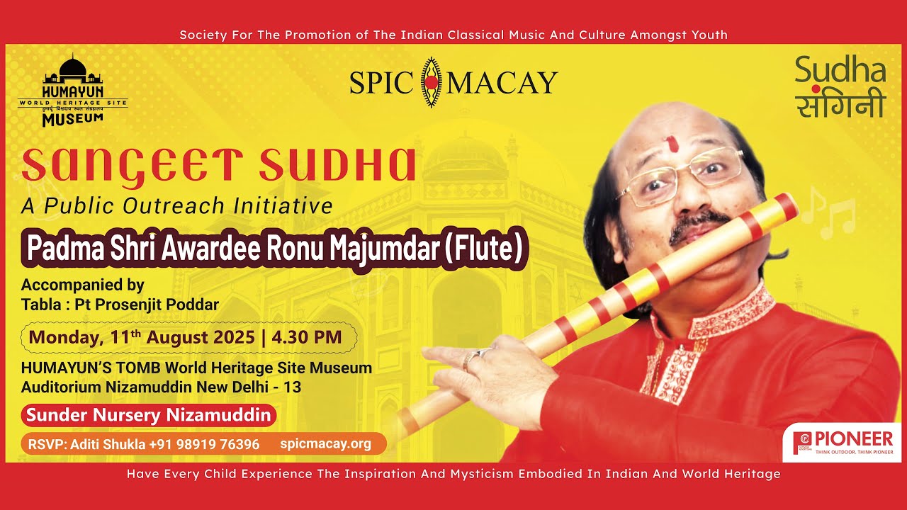 SPIC MACAY - Sangeet Sudha | Padma Shree Awardee Ronu Majumdar (Flute)