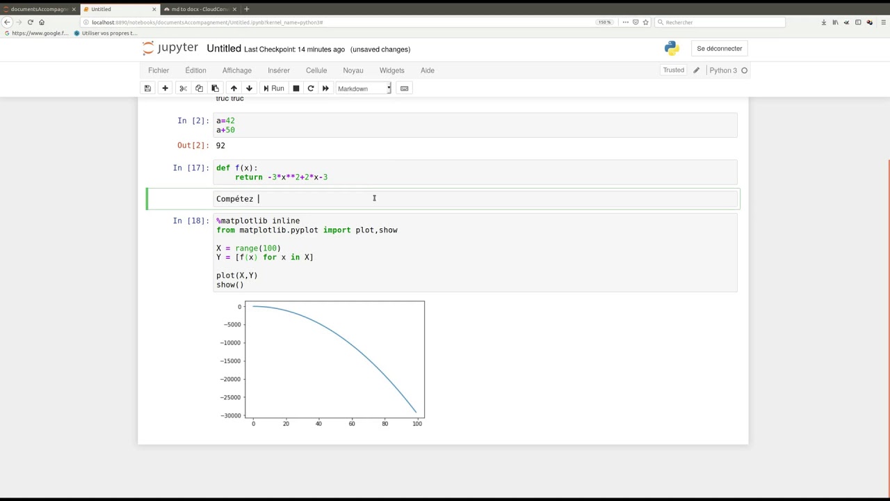 Jupyter notebook - Débutant
