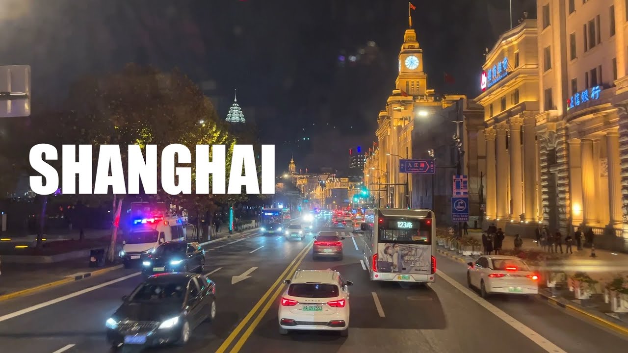Night Drive-The Bund-Shanghai City
