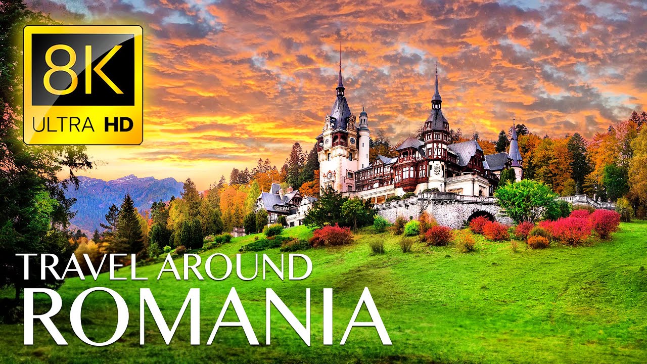 ROMANIA 8K &bull; Beautiful Scenery, Relaxing Music & Nature Drone Video in 8K ULTRA HD