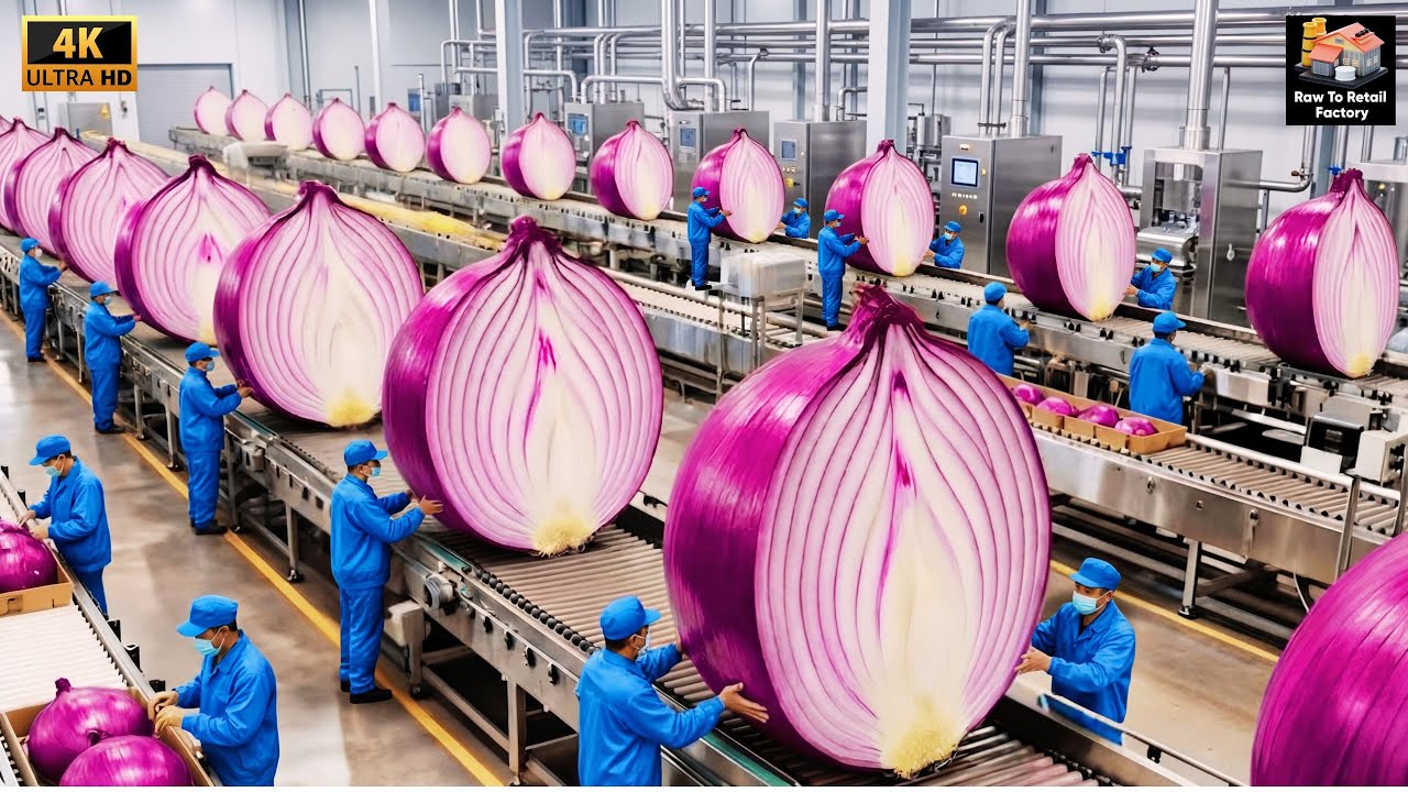 Inside America’s Biggest Onion Factory: From Raw Onions to Premium Powder (Complete Process)