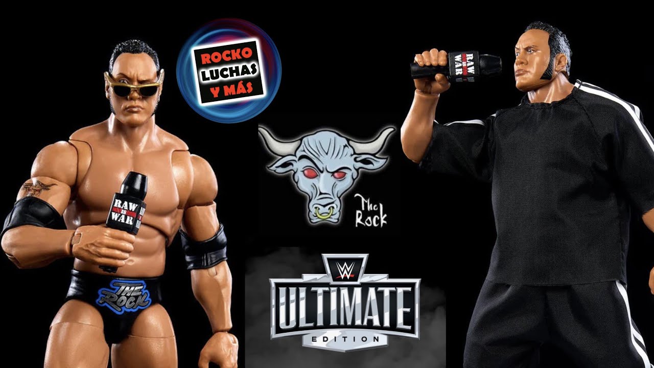 WWE ULTIMATE EDITION LEGENDS THE ROCK FIGURE REVIEW! ( en español) ROCKO LUCHAS Y MAS