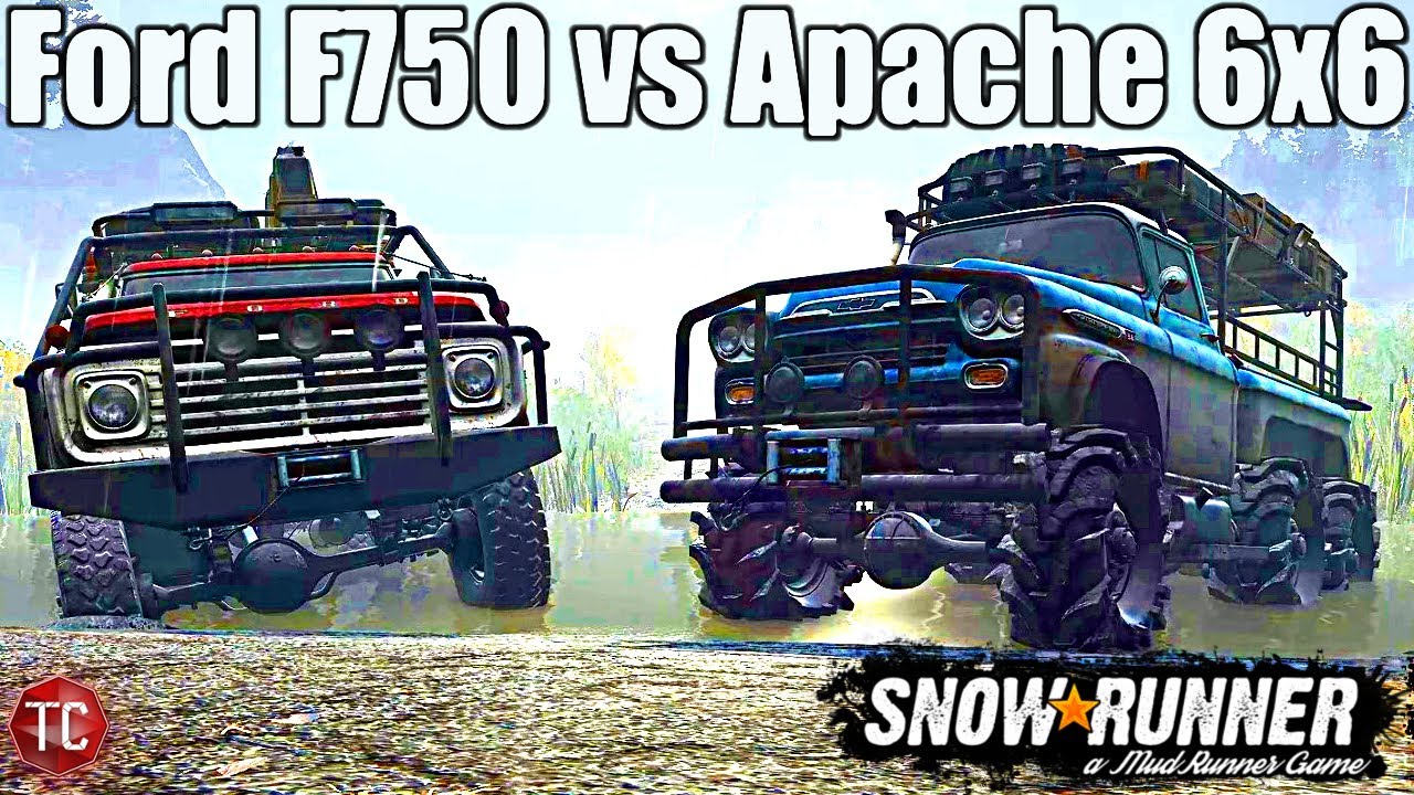 SnowRunner: Ford F750 vs Chevy Apache 6x6