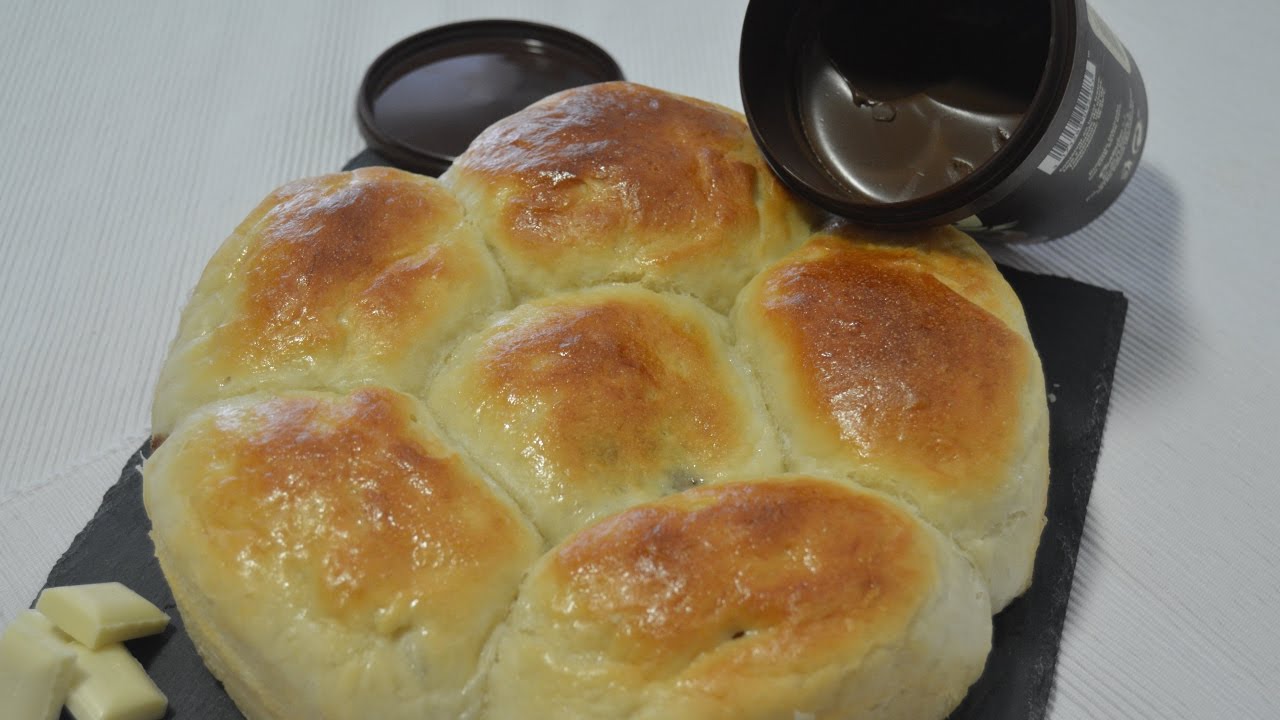 Brioche relleno de chocolate, fácil