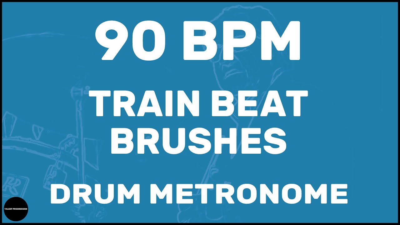 Train Beat Brushes | Drum Metronome Loop | 90 BPM