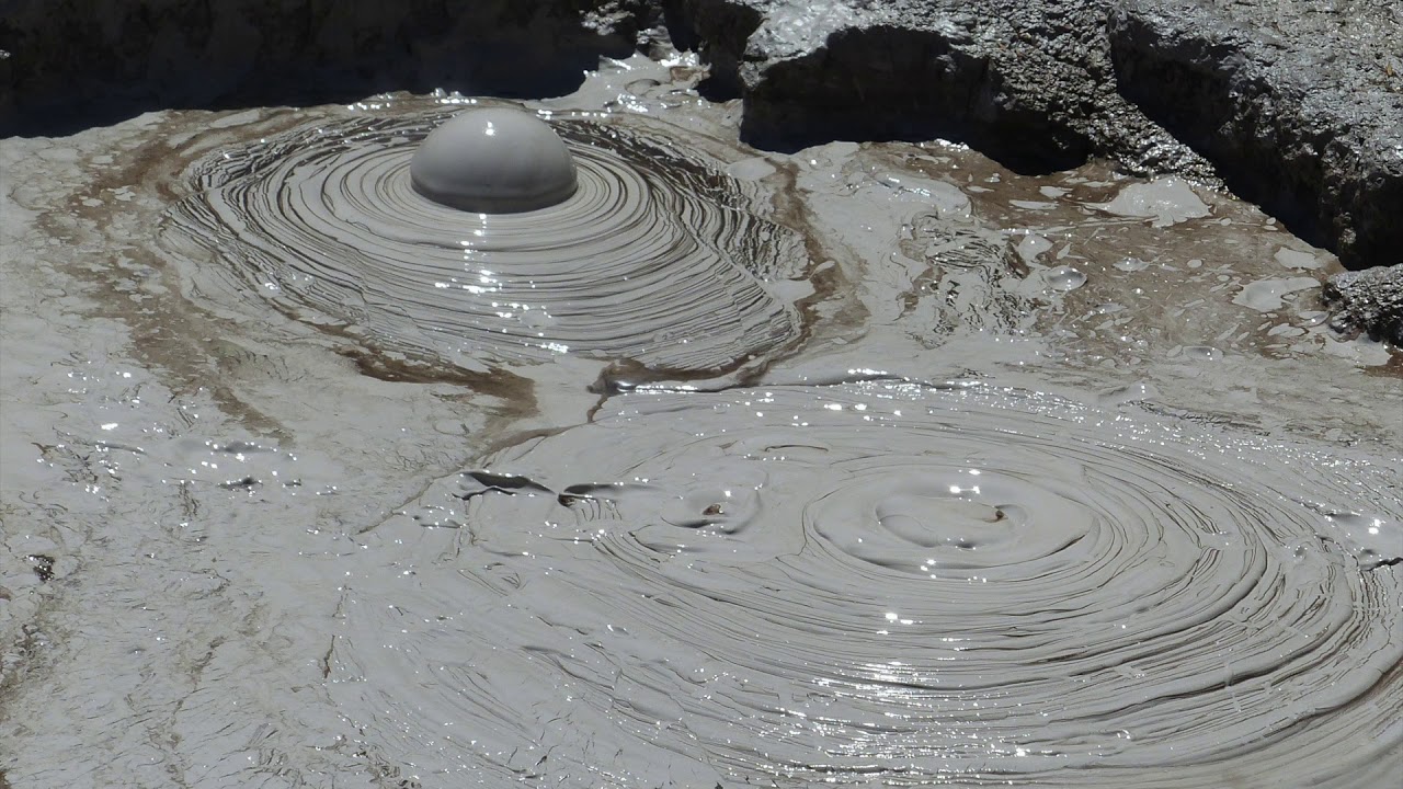 {ASMR} Mud Volcano Gas Bubbles- 1 Hour 1080p HD Tingle Sounds For Sleep Relax Study (NO TALKING)