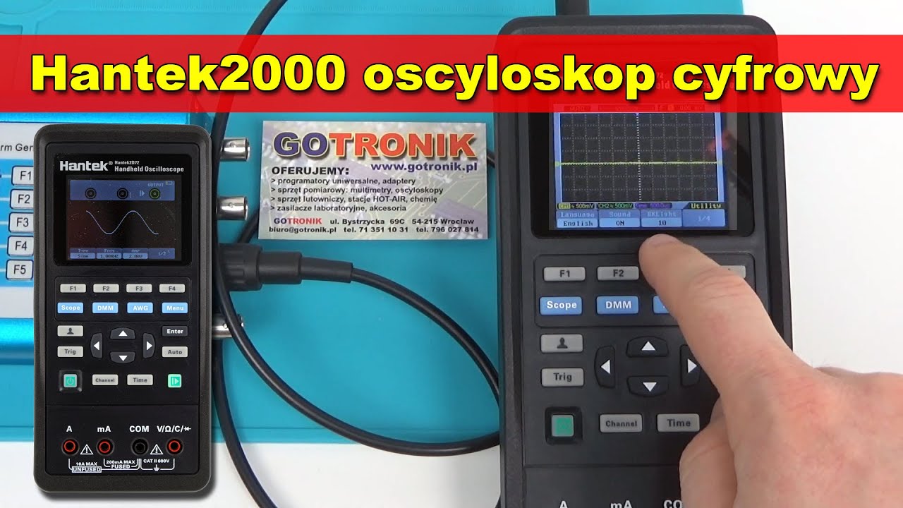Hantek2000 oscyloskopy cyfrowe obsługa (skopometr)