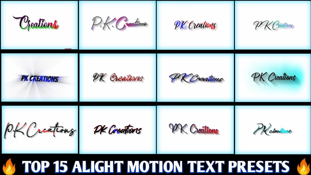 Discover Trending Alight Motion Text Presets for Stunning Visuals