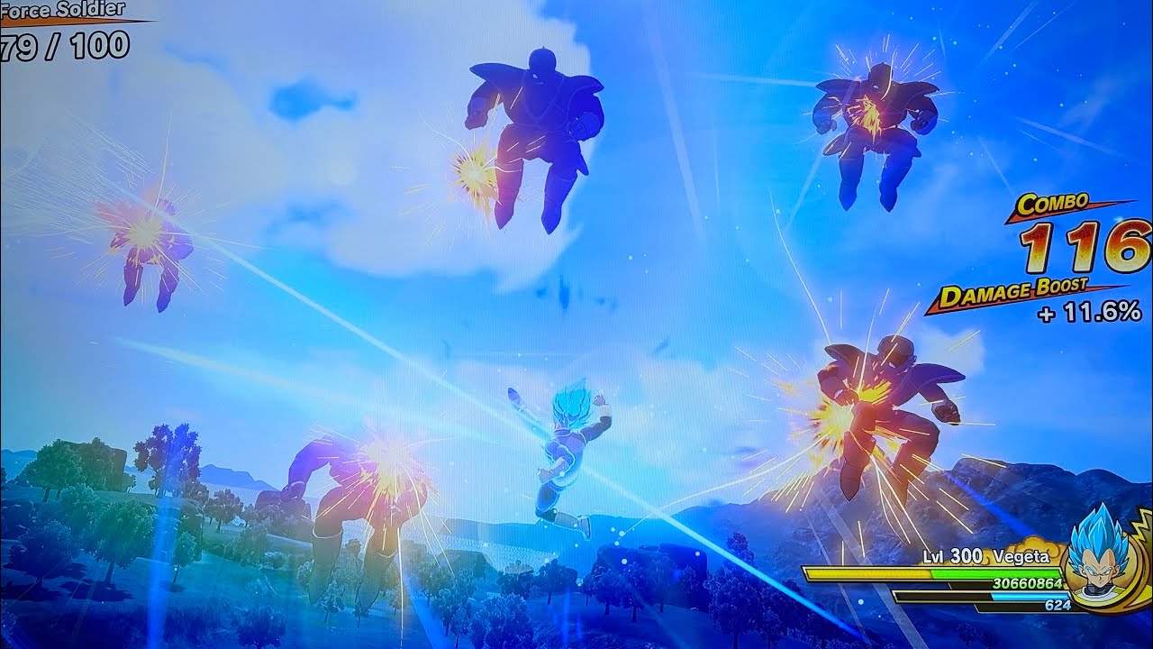 DRAGON BALL Z:  KAKAROT Vegeta 1 Vs 500 Horde battle 