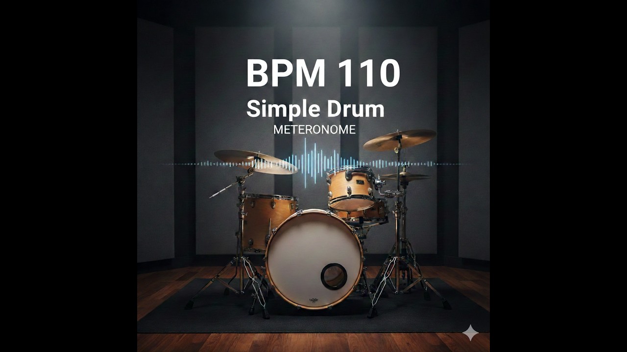 BPM 110ドラム メトロノーム 5分間練習用 - Simple Drum Loop