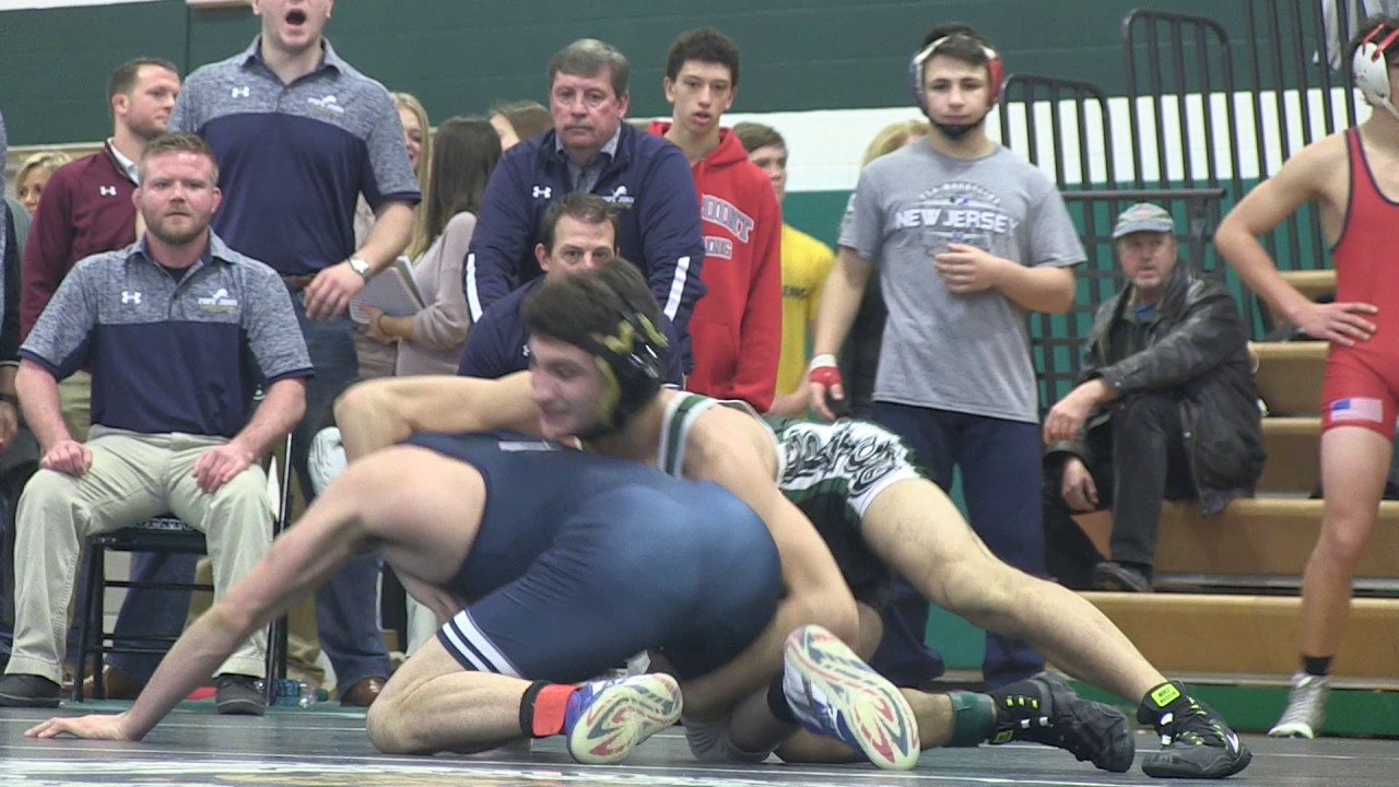 Robert Garcia - Pope John gets by Anthony Mastroeni - Hopatcong in the 132lb semifinal 7-6
