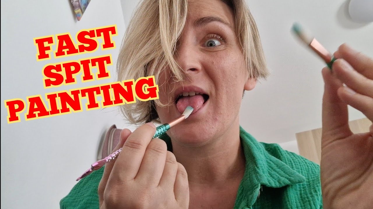 ASMR FAST AGGRESSIVE CHAOTIC SPIT PAINTING Part 2 #asmr #lofi #spitpainting #fast