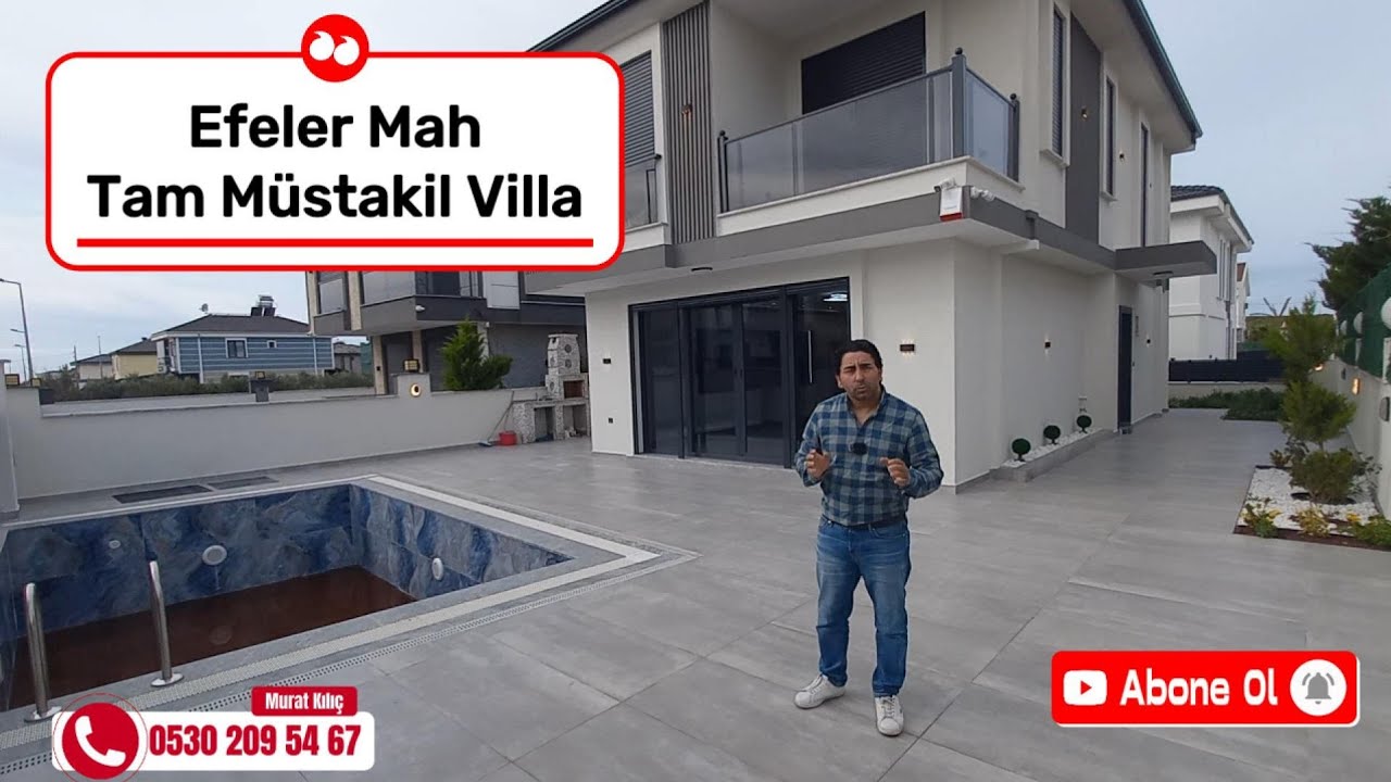 Aydın Didim Efeler Mahallesinde, 300m² arsa içinde, sıfır villa 