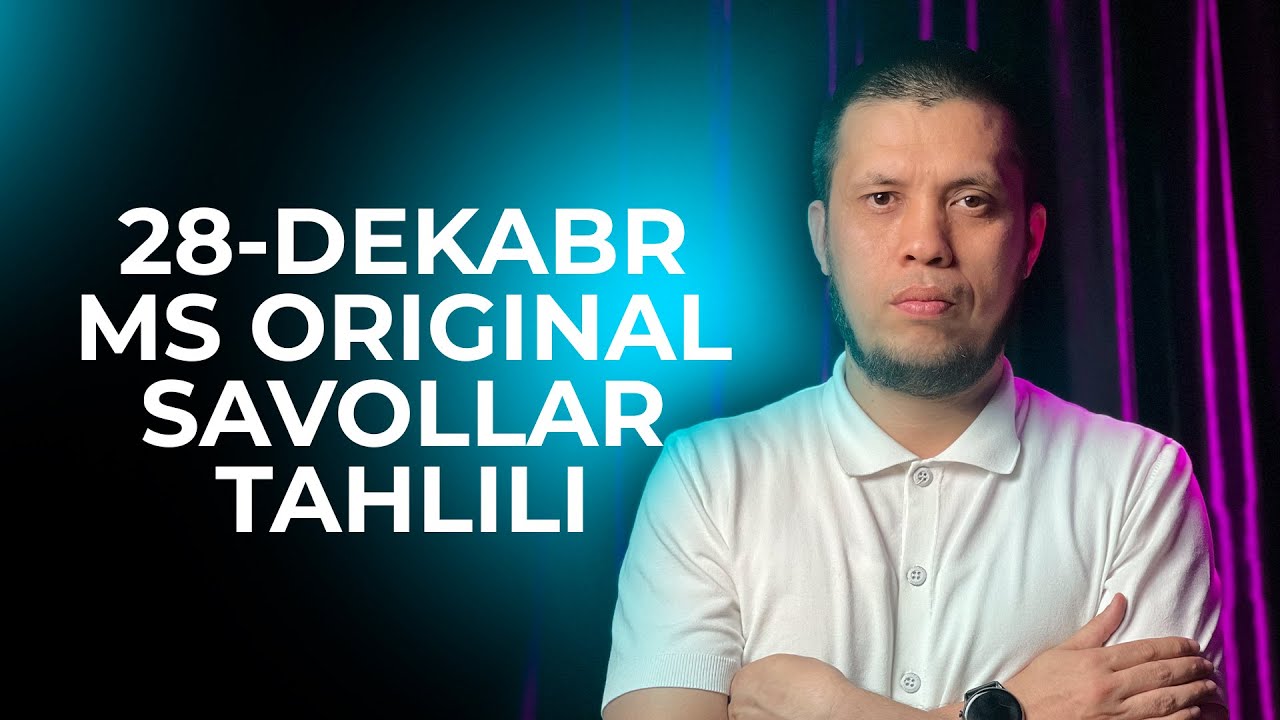 28.12.2025 MILLIY SERTIFIKAT TESTI TAHLILI (2025 DEKABR)