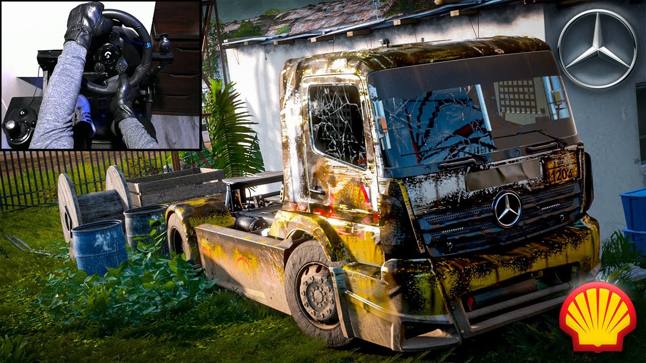 Rebuilding Mercedes Benz Shell Fuel Truck - Forza Horizon 5 Logitech G923 Gameplay