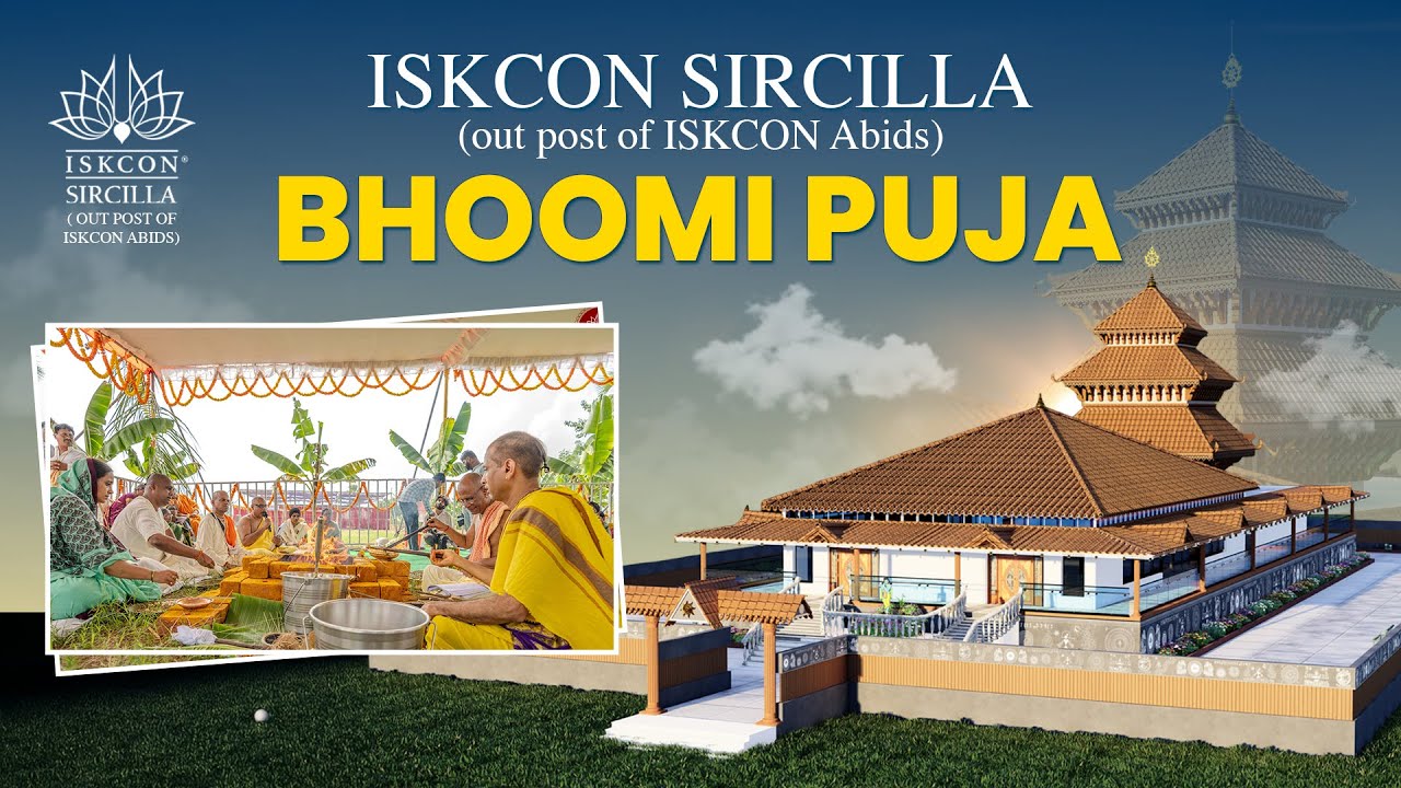 Bhoomi Puja ceremony of ISKCON Sircilla (Outpost of ISKCON Abids) #bhumipuja #bhoomipooja #iskcon