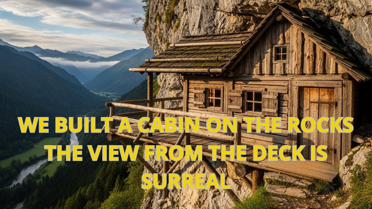 WE BUILT A CABIN ON THE ROCKS | (ASMR): The View from the Deck is Surreal
