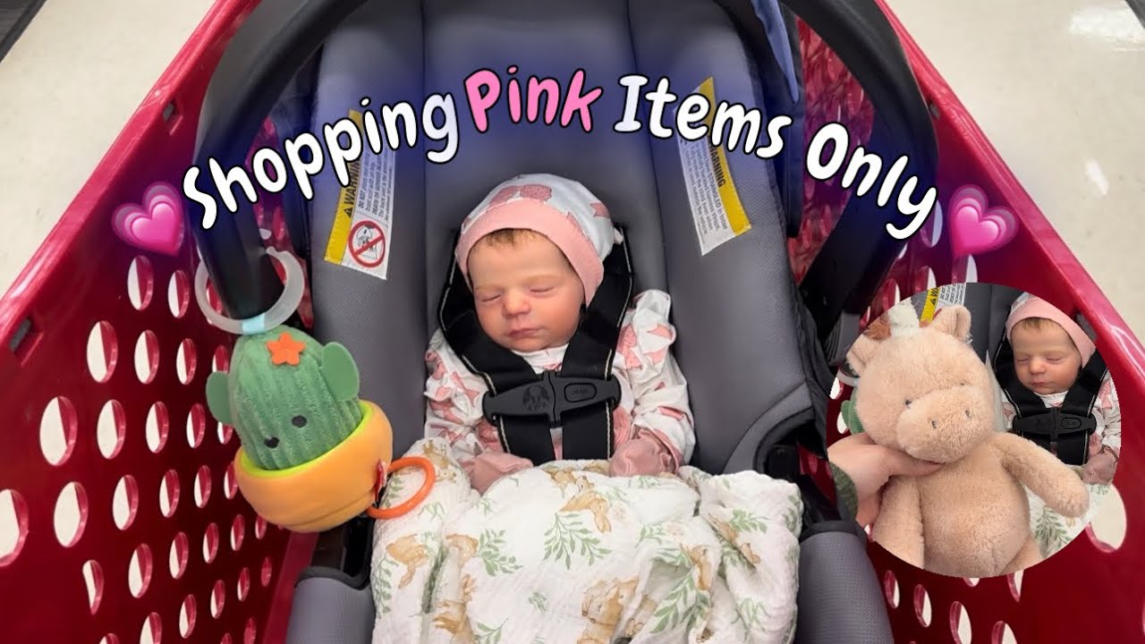 I Could Only Buy PINK items for My Reborn Outing 💗 | Target Outing with Realistic Baby Doll