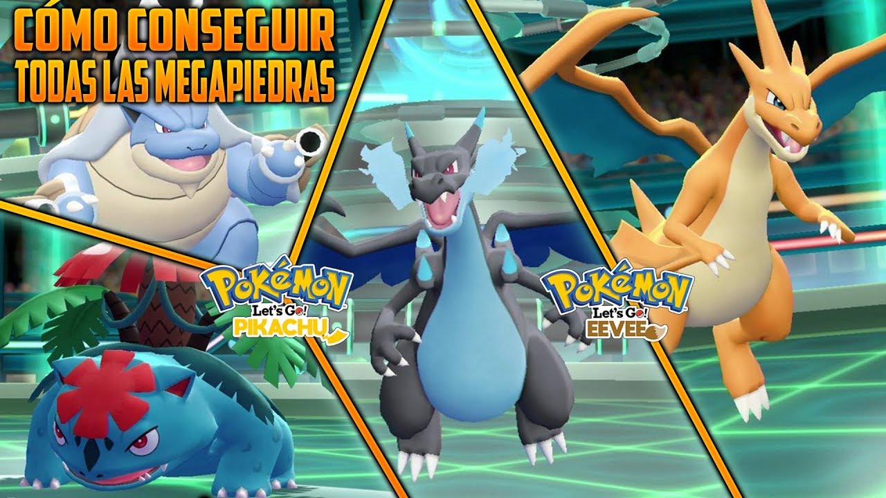 Cómo conseguir TODAS las MEGAPIEDRAS 🐲 para las MEGAEVOLUCIONES | Pokémon Let's Go Eevee & Pikachu