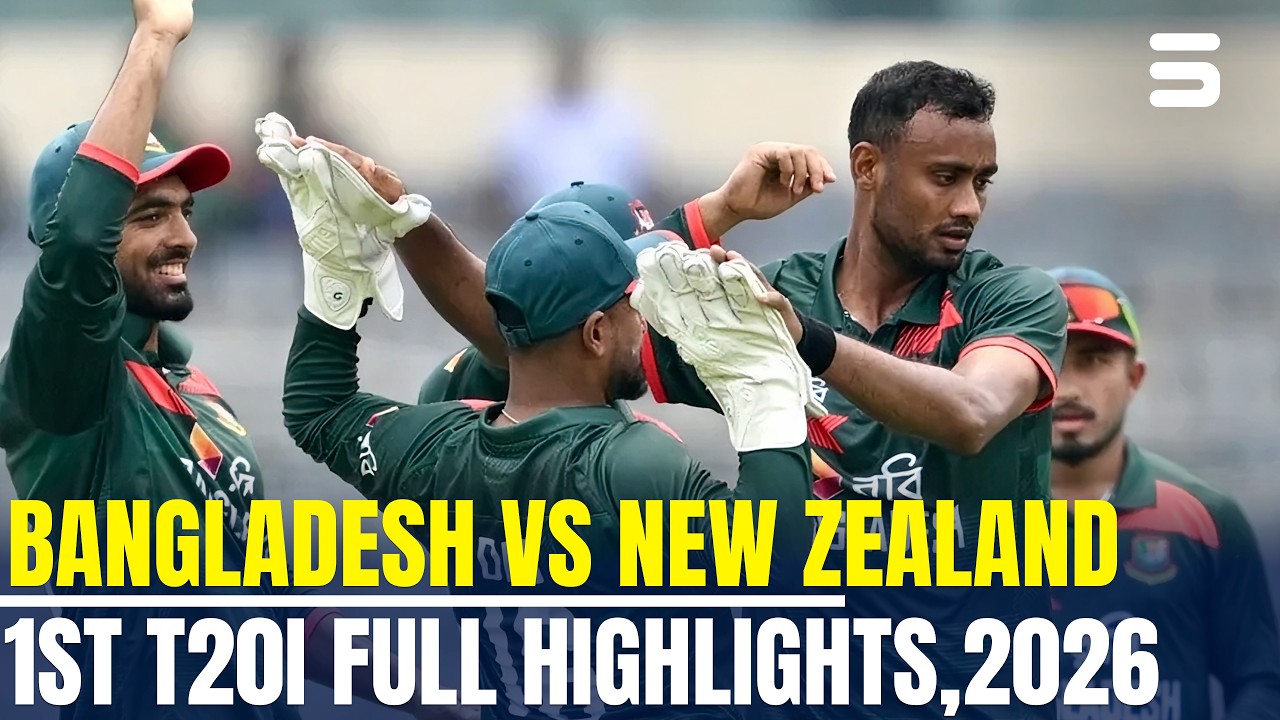 Bangladesh Stun New Zealand in 1st T20 | 1st T20I Full Highlights | 2026 T20I Series | M9G1H