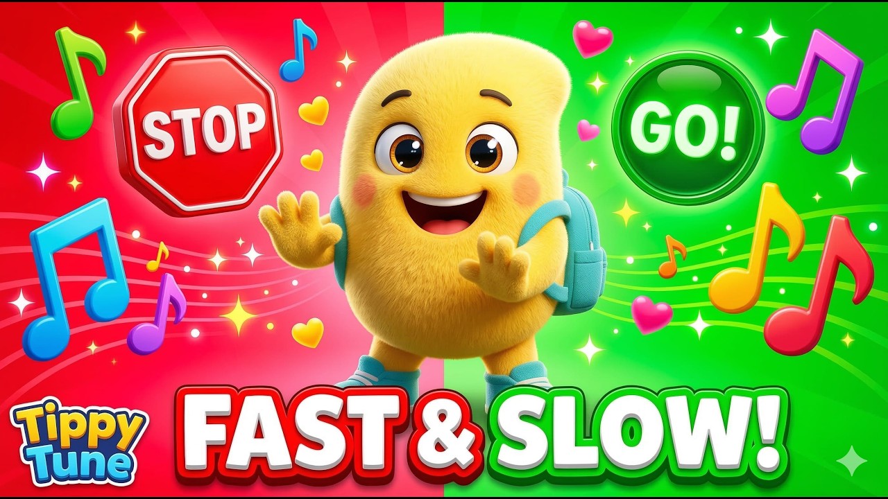 Fast and Slow Dance Song! 🏃‍♂️🐢 Action Songs for Kids & Toddlers  Tippy Tune
