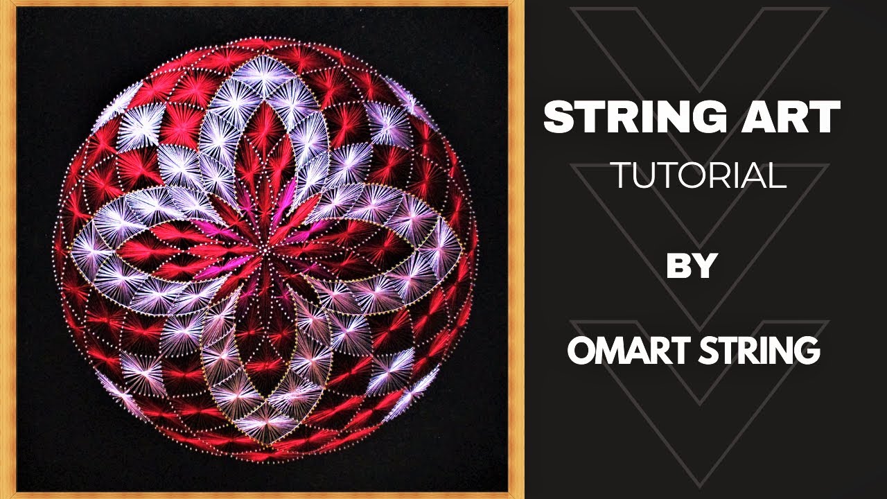 STRING ART/How to make Geometric MANDALA LOTUS 3D (PART 2)