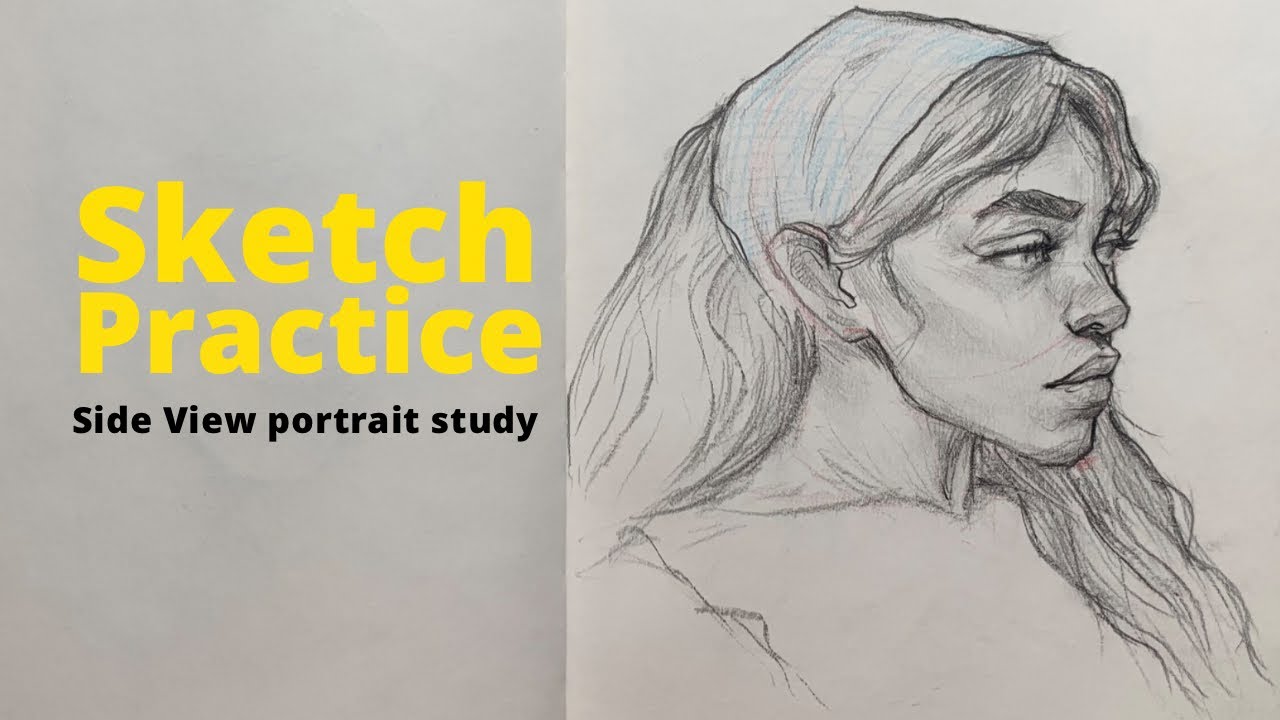 How to draw a side view portrait using the Loomis method | speed drawing