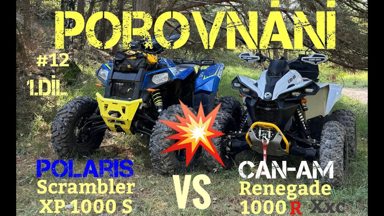 Čtyřkolky: Test Polaris Scrambler XP1000 S 🚀vs. Can-Am Renegade 1000R Xxc 1.díl💥  srovnávací test! 💯