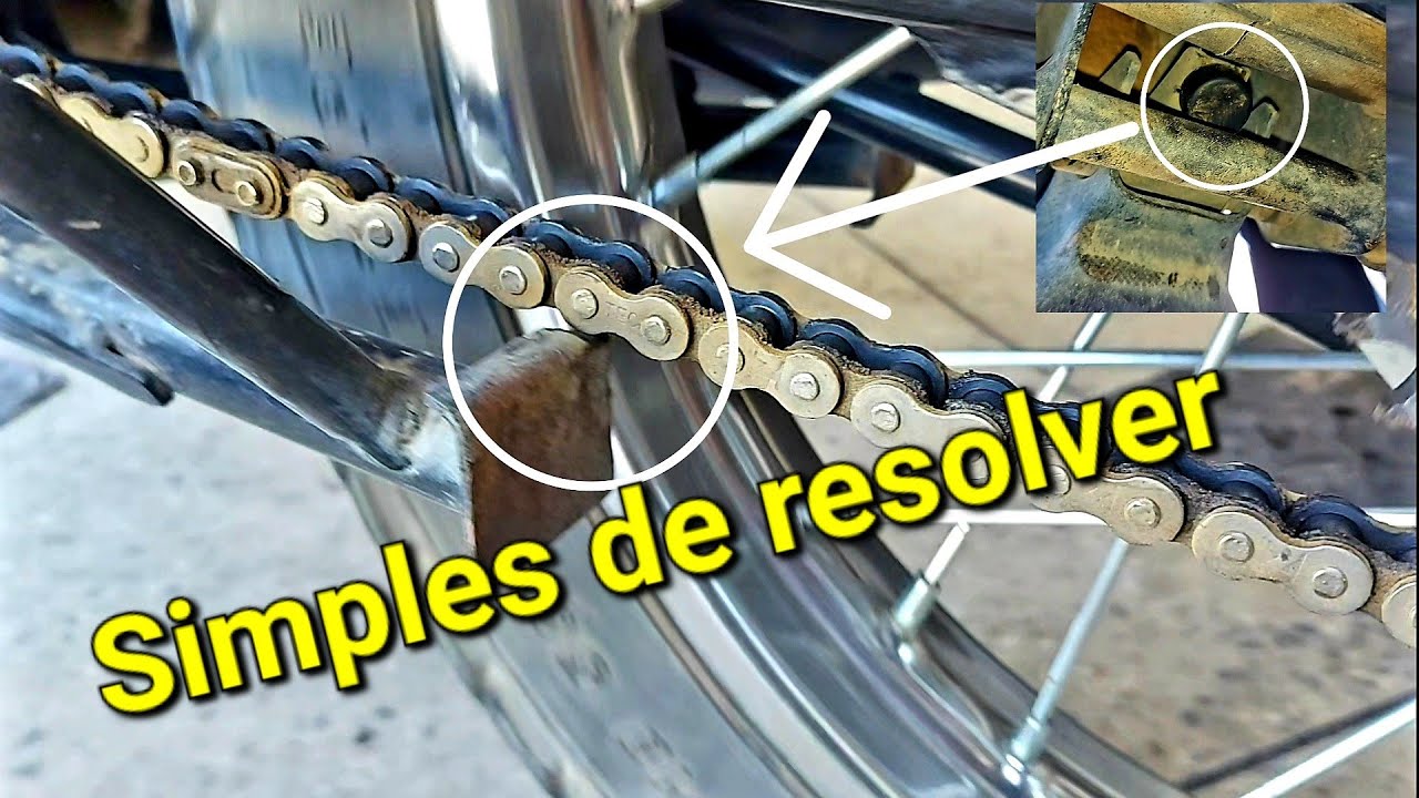 Cavalete central pegando na corrente coisa simples de resolver